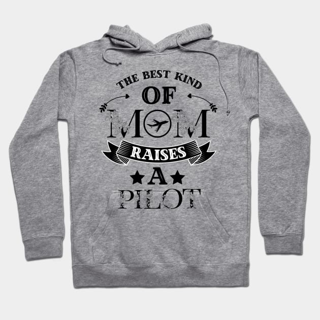 The Best Kind Of Mom Raises A Pilot, Cute Floral Cockpit Hoodie by JustBeSatisfied